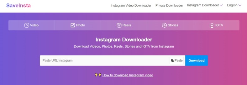 instagram downloader saveinsta