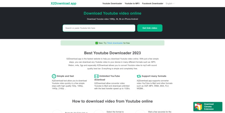 youtube downloader site web x2download