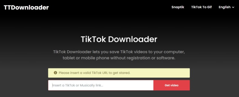 Tiktok downloader ttdownloader 